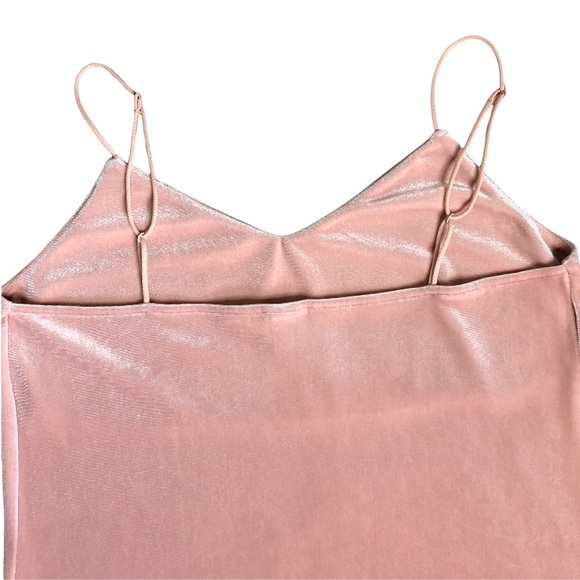Velvet pink cami top medium a new day NEW carnation NWOT - Picture 3 of 6